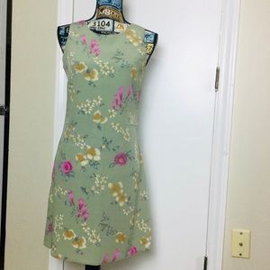 Like New Temper Floral Sleeveless Casual Ivory Pink mini Dress